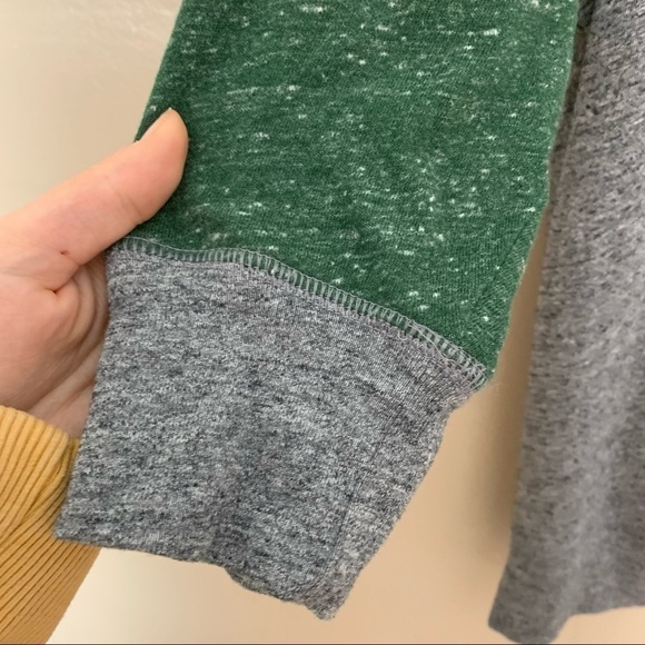 [Nike] Heather Gray & Green Baseball Pocket Tee New York Jets Top - Picture 3 of 9